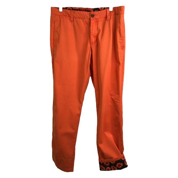 Tailor Vintage Chino Pants Mens Size 32 Orange Straight Leg Flat Front Mid-Rise - Picture 4 of 11